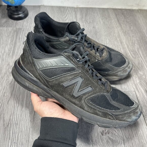 NEW BALANCE 990v5 Shoes Men Size 13 Black Suede Running Sneaker Athletic M990BB5 main image 8